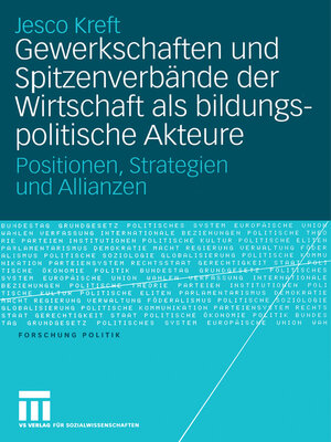 cover image of Gewerkschaften und Spitzenverbände der Wirtschaft als bildungspolitische Akteure